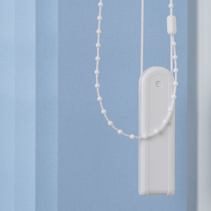 Blackout Vertical Blind, 180cm L x 180cm W, Light blue, 12.7cm