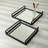 Handcrafted Glass With Metal Frame Serving Tray - 20x20x3 Inches | Rustic & Elegant Design for Entertaining-Set Of 2