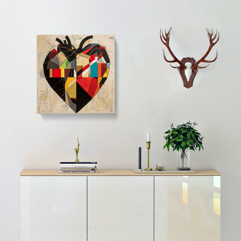 Anatomical Heart Suprematism No.3 - Print, 35cm H x 35cm W x 3cm D