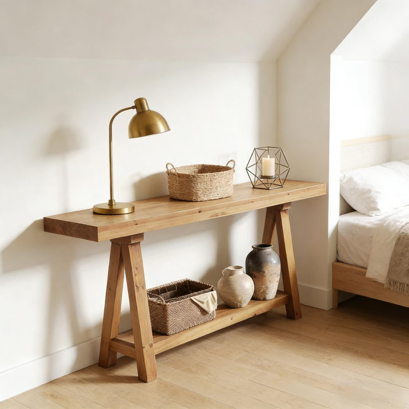 Table basse de style bois naturel pour le salon | Idée de cadeau