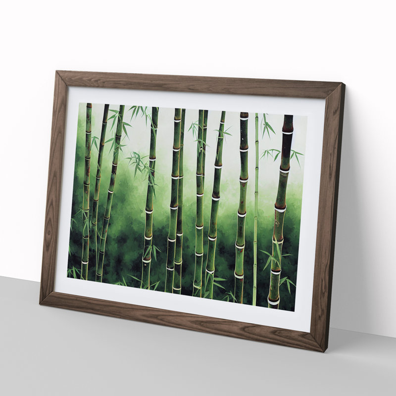 Magnificent Bamboo Forest - Framed Print, 34cm H x 46cm W x 2cm D, Walnut