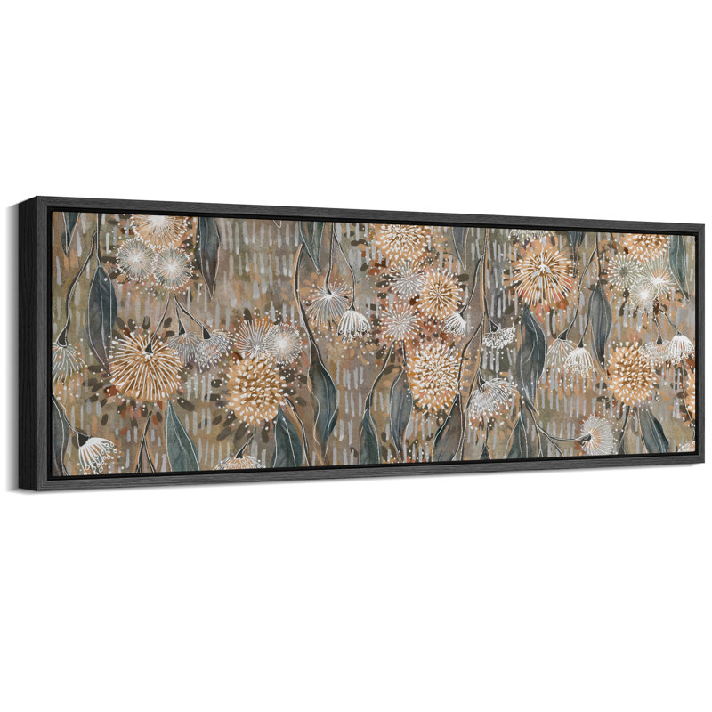 «Abstract Plant Botanical Modern Rustic», impression sur toile encadrée surdimensionnée, H 20 po x l 60 po