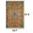 Burnt Orange & Teal Distressed Persian Area Rug