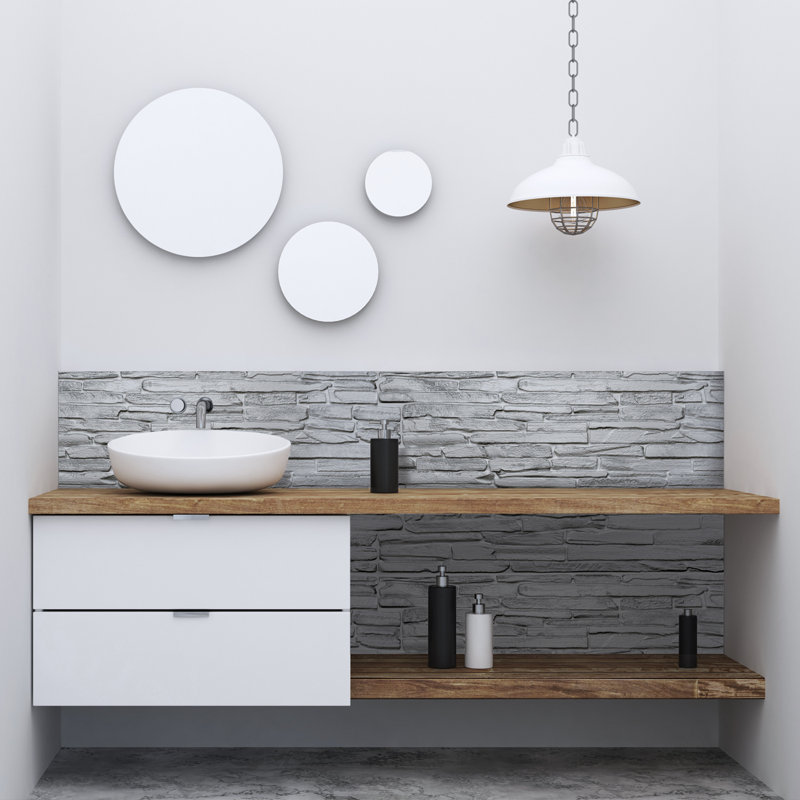 Panneau mural 3D 20 "x 39" (paquet de 10), Gris