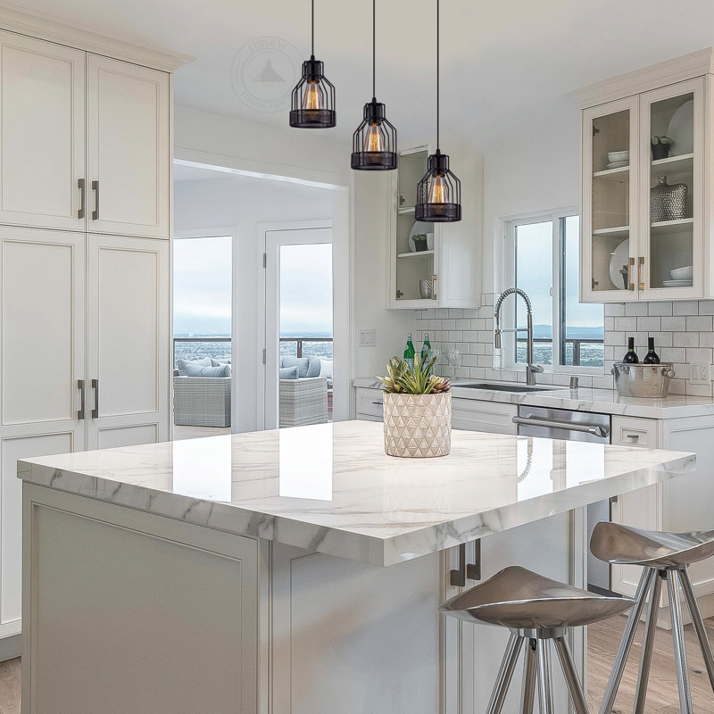 Tyquan 1 - Light Black Kitchen Island Pendant, No