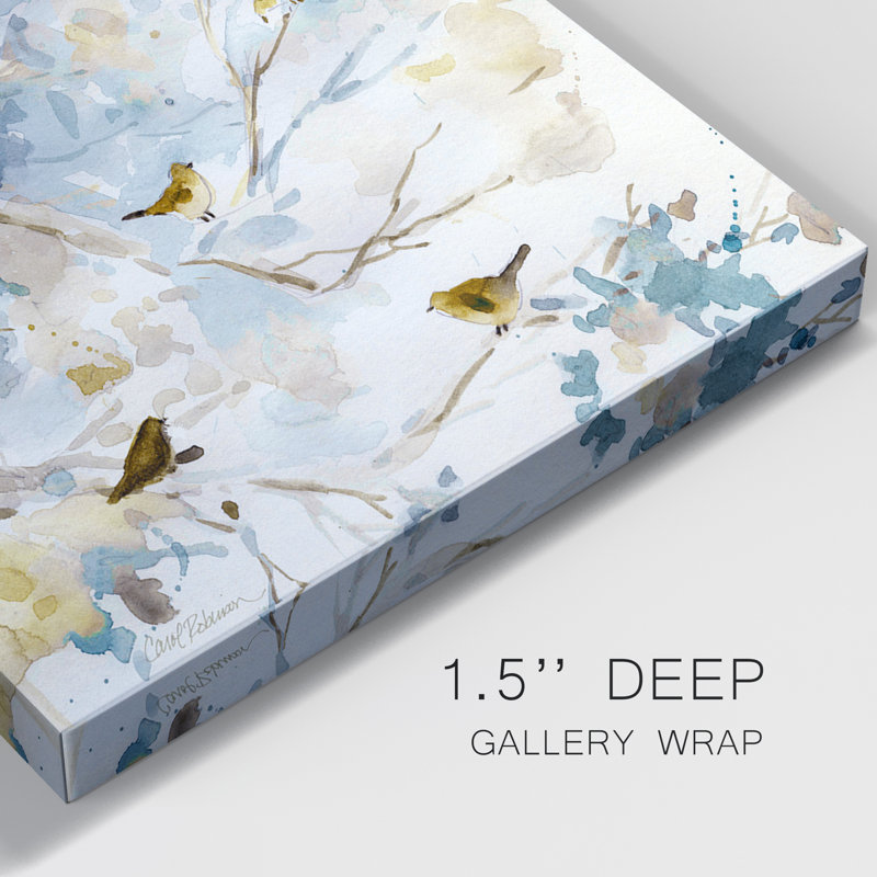 «Topaz Spring I», ensemble de 2 peintures sur toiles, H 40 po x l 80 po x P 1 po, Toile tendue