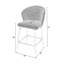 Tabourets de bar à hauteur de comptoir, 2 unités, housse bleue, structure en métal, coussin rembourré de mousse, siège d'une hauteur de 28 po, 2 couverts pour la cuisine et la salle à manger, base, espace