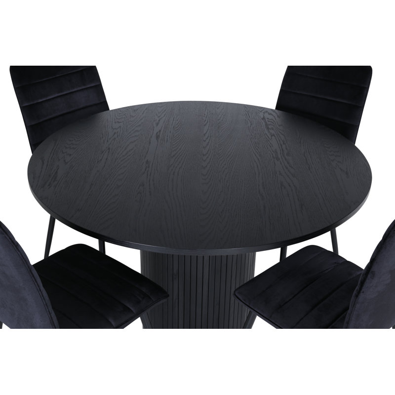 Danykah 4 - Person Dining Set, Walnut, Brown