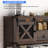 46'' Entryway Cabinet With 2 Sliding Barn Doors & Drawer Console Table Wood Sideboard Buffet For Living Room Hallway-1641619826