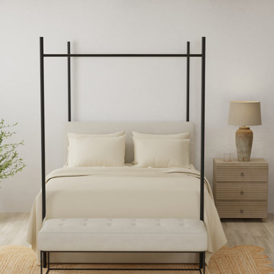 Ensemble de draps hypoallergéniques en microfibre crème brossée Omne Sleep