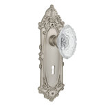 Victorian Plate with Decorative Keyhole and Crystal Victorian Knob