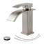 Robinet de salle de bain à poignée simple, poignée simple, acier inoxydable, nickel brossé-127343114