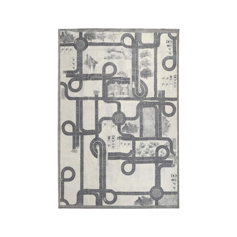 Tapis intérieur de salle de jeux Callimont Country Road, Rectangle 3 pi x 5 pi
