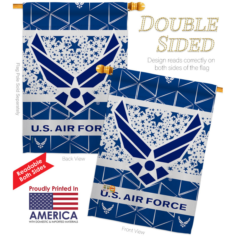 Polyester 2 faces 40 x 28 po air force Drapeau pour la maison