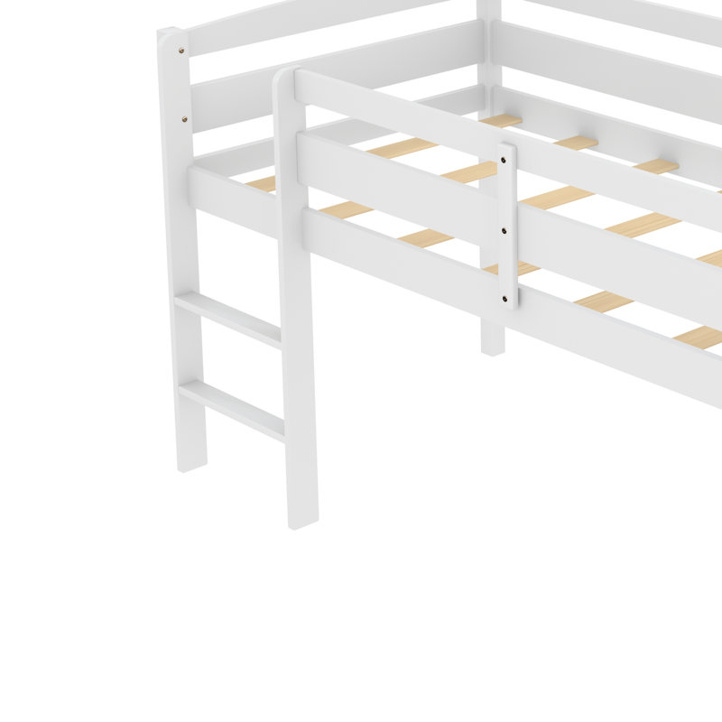 May Kids Twin Loft Bed, White