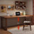 Light chestnut color Rectangular Solid Wood writing desk-118342512