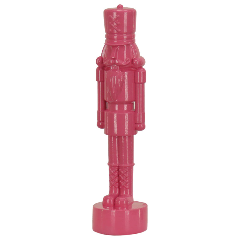 Décoration de Noël casse-noisette, H 18,00 po x l 4,33 po x P 5,12 po, Rose