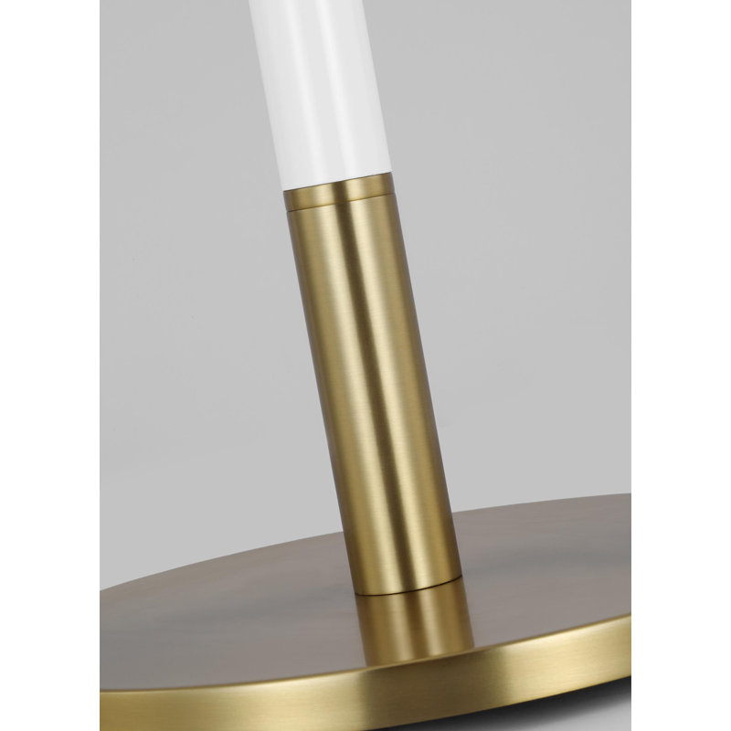 Monroe Table Lamp, Burnished Brass White