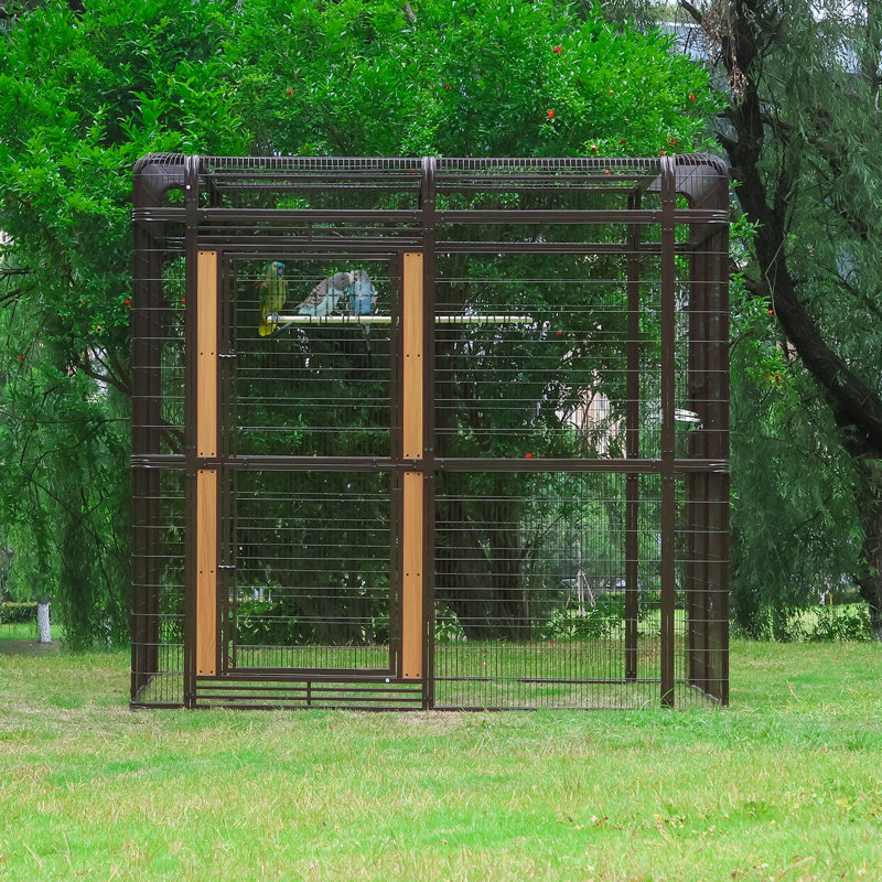 Cage à oiseau Corwynn, Café / naturel