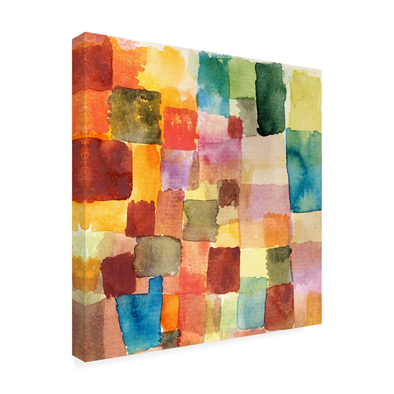 Art sur toile par Paul Klee, Collection de maîtres bolognais (1914), H 35 po x l 35 po