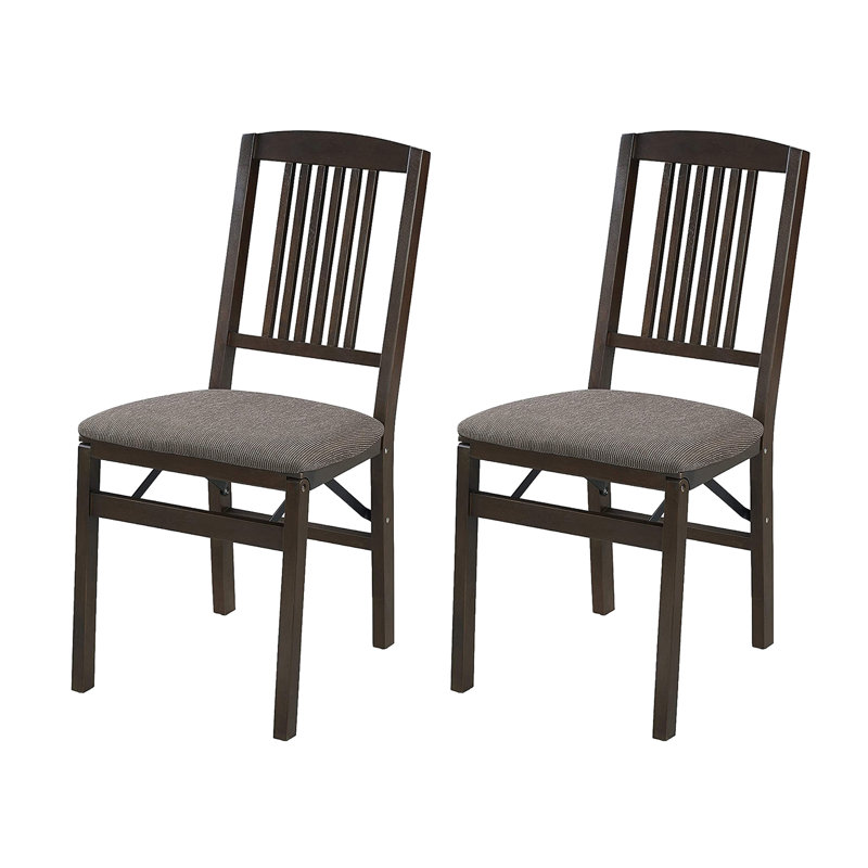Chaise pliante rembourrée en bois et bois