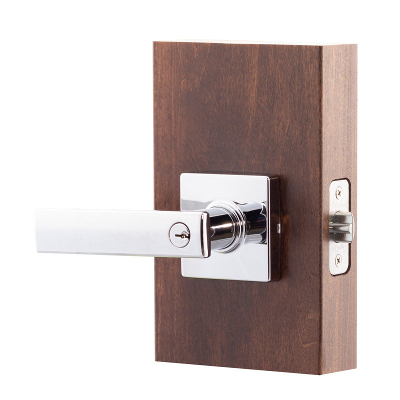 Levier de porte à clé résidentielle Craftsman, Acier inoxydable poli