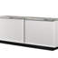 Console blanche de 63 po avec plateau en faux marbre Matilda