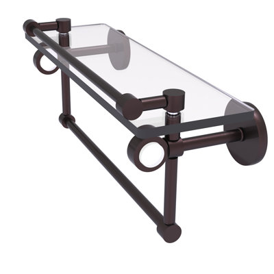 Margolis Glass Bracket Shelf with Towel Bar