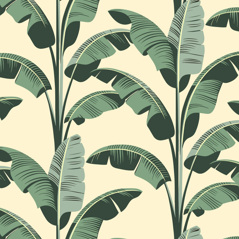 Feuille de bananier - papier peint champagne
