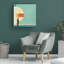 Art mural sur toile tendue - "Mid Century Pool" Layla Oz pour décoration de salon, de chambre à coucher ou de bureau - 35 x 35