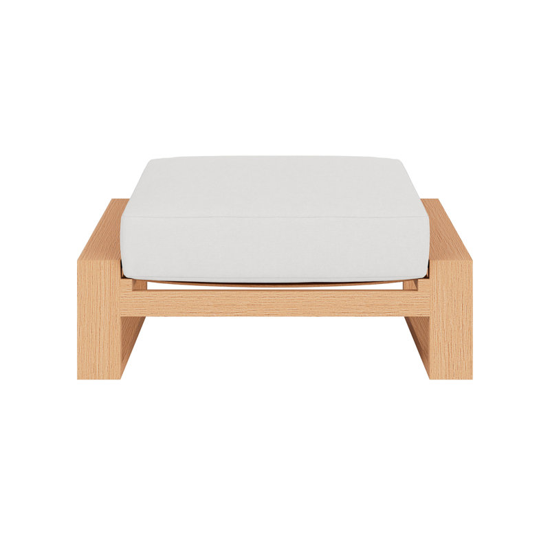 Pursuit Outdoor Ottoman, Canvas Natural