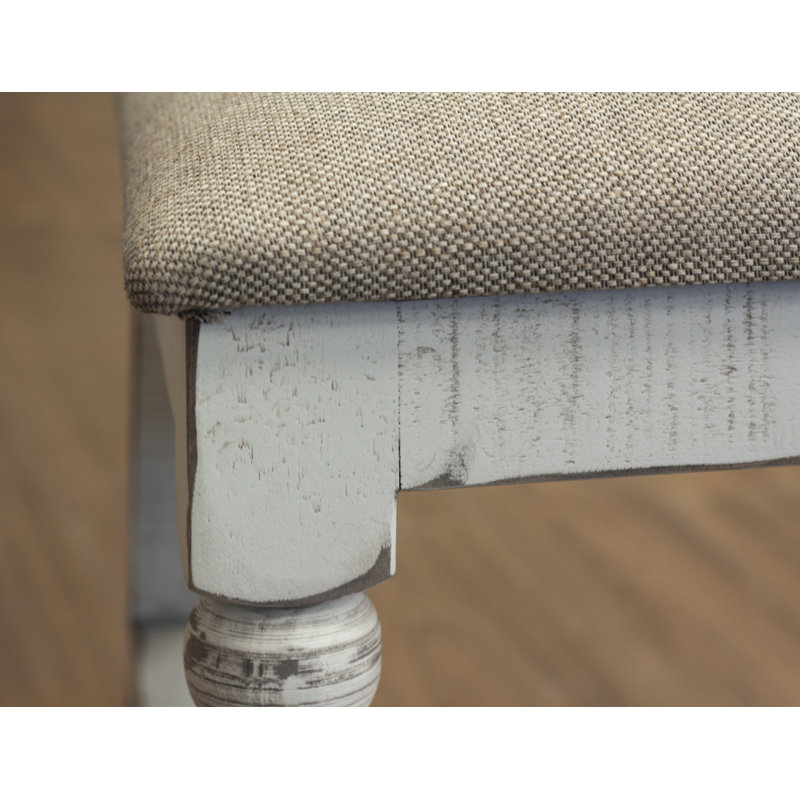 Jaboris 24" Barstool With Fabric Seat, Beige/Ivory