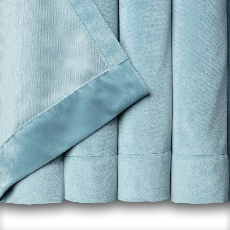 Paire de rideaux obscurcissant Hlever, L 52 po x L 84 po, Bleu ardoise