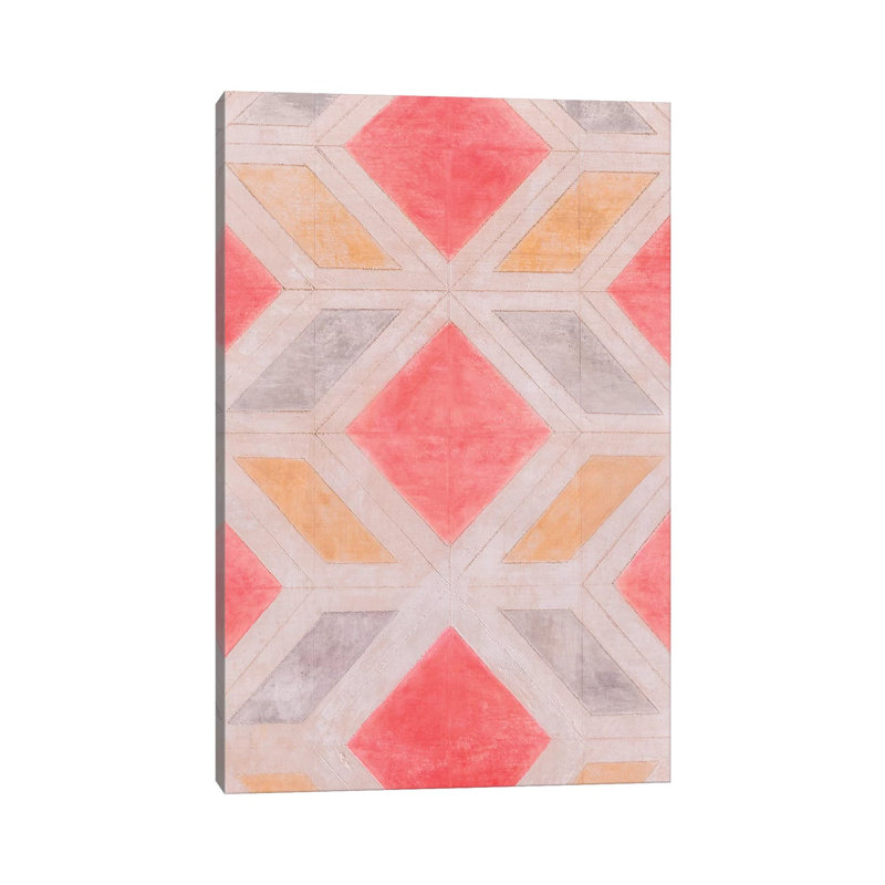 Harlequin Pattern by Beli - Wrapped Canvas Painting, 30.48 cm H x 45.72 cm W