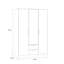 Reka 3 Door Manufactured Wood Wardrobe