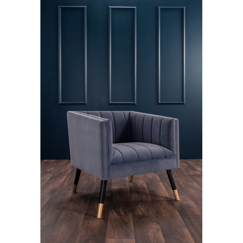 Vernardo Velvet Armchair, Navy
