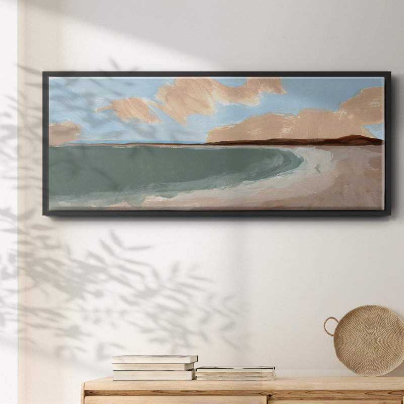 Toile encadrée de qualité supérieure Long Shore II - prête à être accrochée, H 25 po x l 45 po x P 1 po