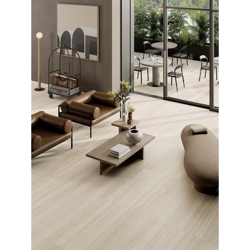 Sensi Roma 48" x 48" Porcelain Wall & Floor Tile, Ivory