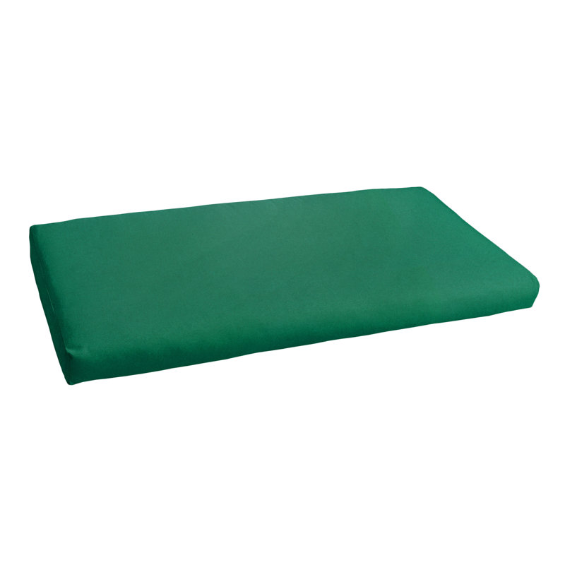 Indoor/Outdoor Sunbrella Seat Cushion, 2" H x 43" W x 18" D, Green