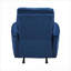 Chaise berçante inclinable en velours bleu doux par FlowLuxe, siège de salon moderne à structure en bois massif-1260070824