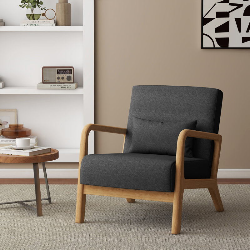 Jyrin 64.5Cm Wide Armchair, Navy/Grey Polyester Blend