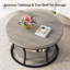 Table basse ronde avec rangement, table de cocktail à 2 niveaux-887951355