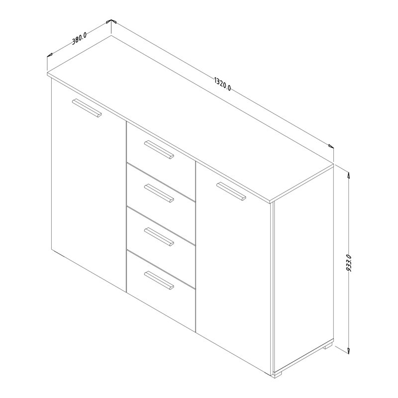 Fran 132cm Sideboard
