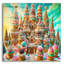 «Ice Cream Castle» par Rey Klimt, art mural en verre acrylique-1077324901