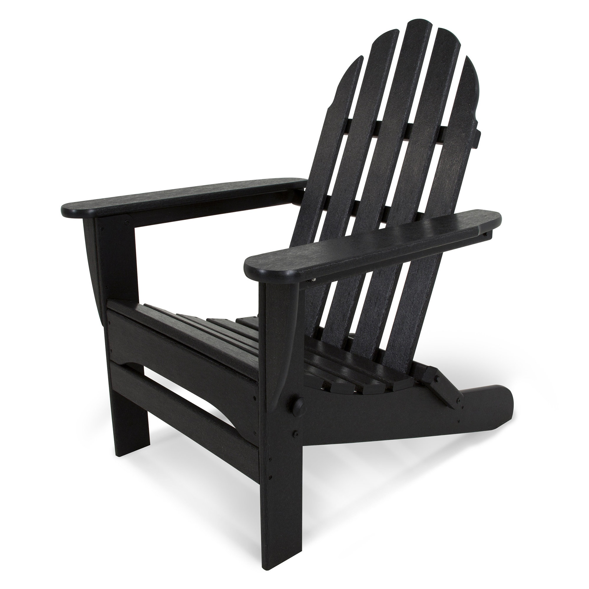 POLYWOOD Classics Folding Adirondack, Black