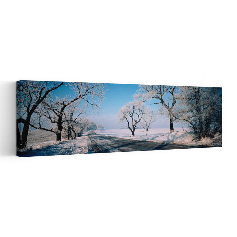 Art contemporain, paysage de forêt abstraite, H 20 po x l 60 po