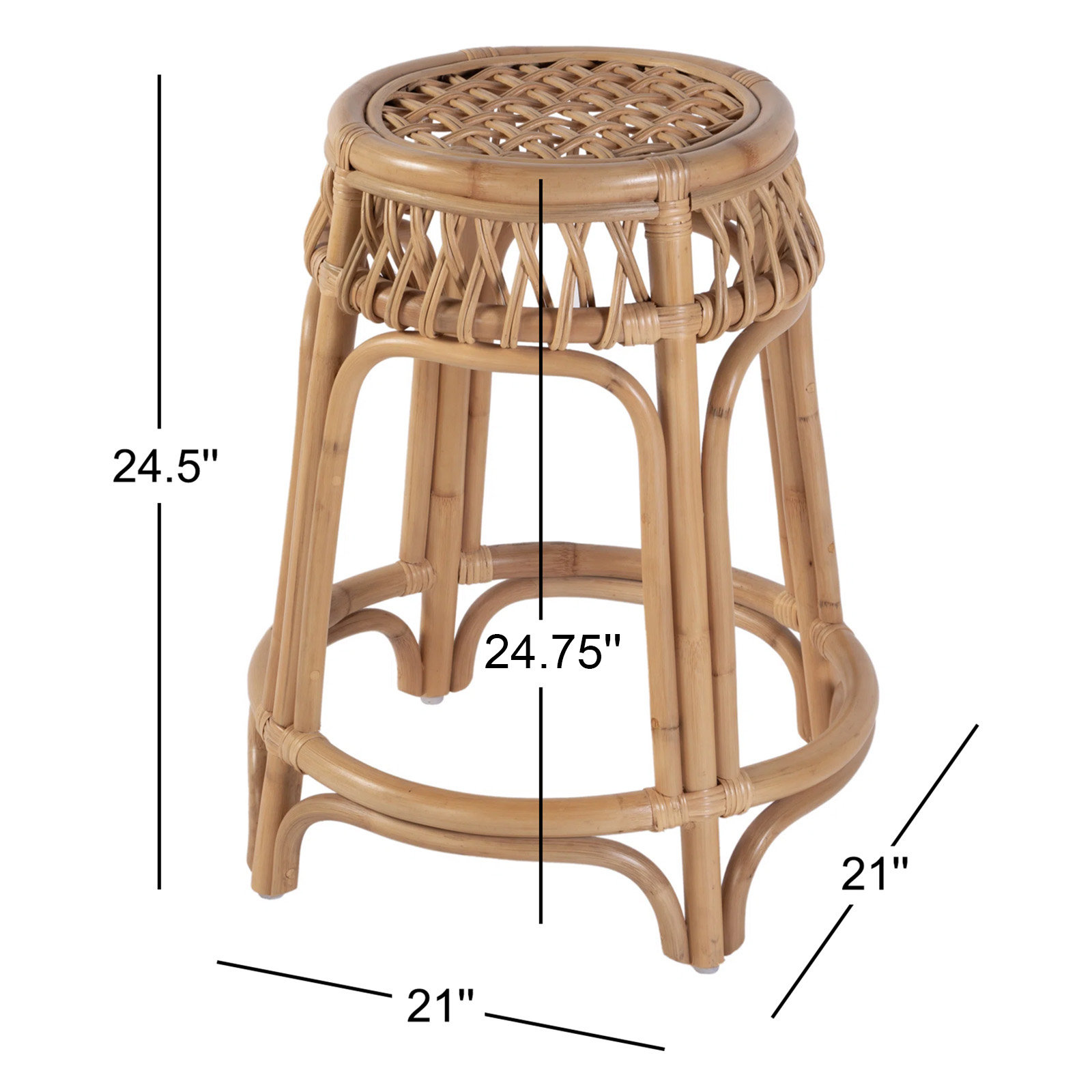 Beachwood 31" Bar Stool, Counter Stool (24.5” Seat Height)