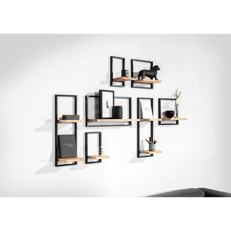 Holgate Floating Shelf, Black/Beige