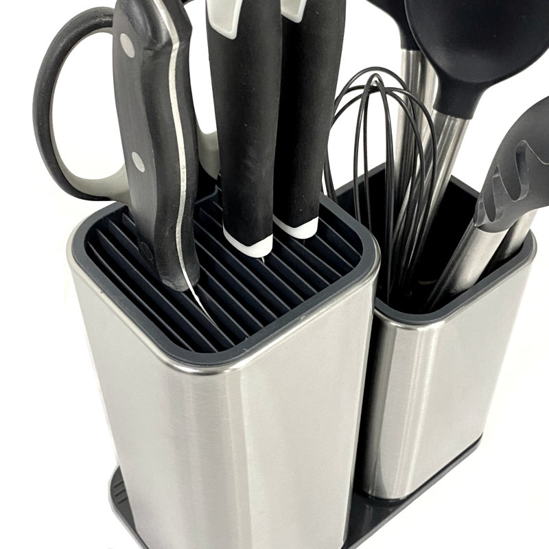 Stainless Steel Square Utensil Crock