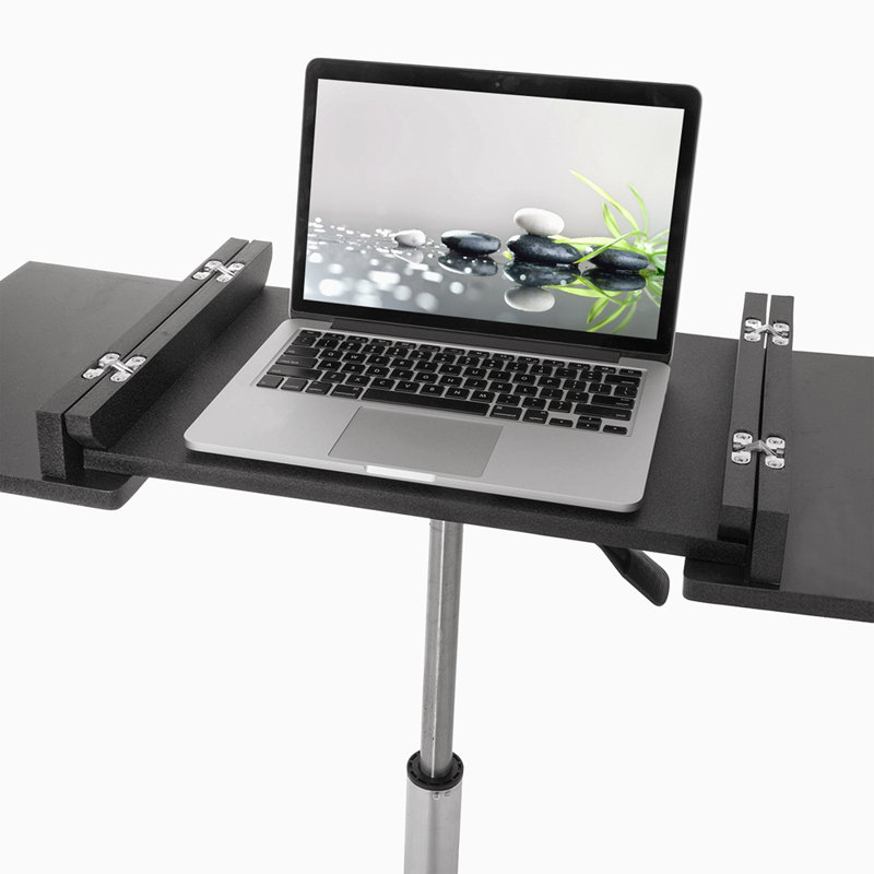 Techni Mobili Folding Table Laptop Cart, Graphite